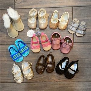 Baby girl lot of shoes